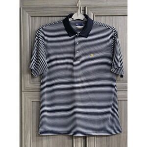 Jack Nicholas Golf Polo Shirt Size Large Navy Color With White Stripes StayDri
